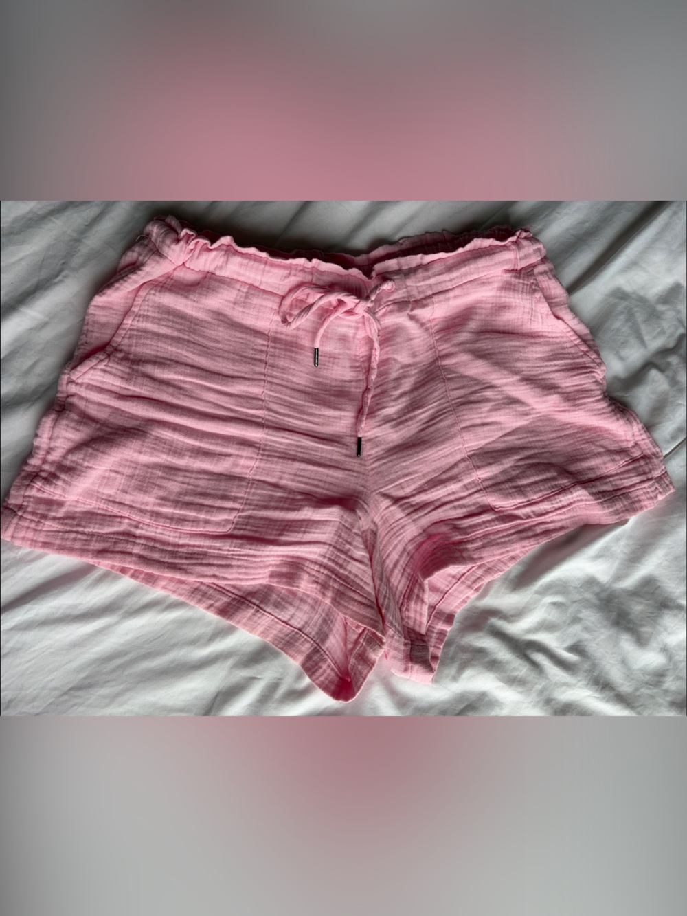 GAP Pink Cotton Gauze Lounge Shorts